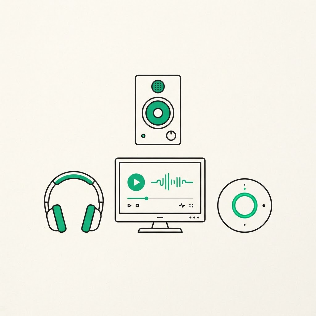 Audio, Video & Smart Home ecommerce illustration