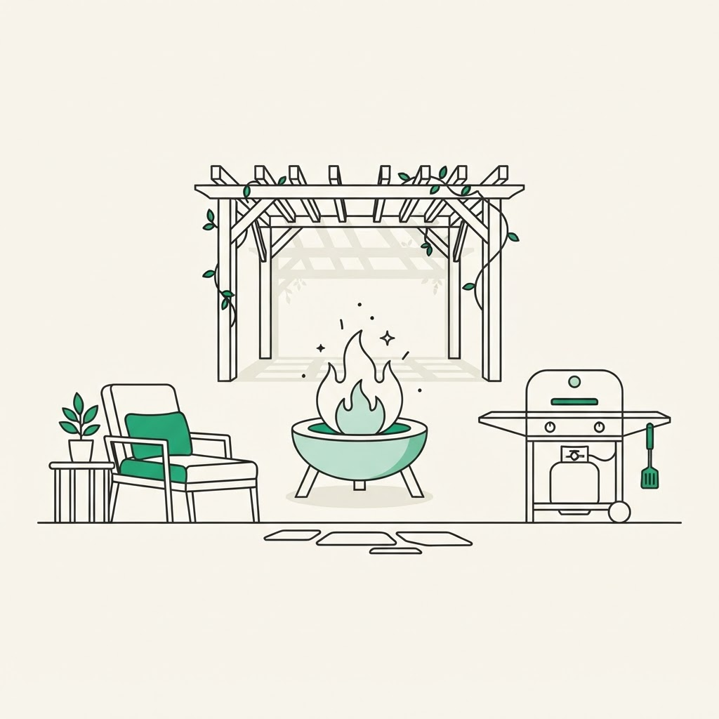 Outdoor Living & Backyard ecommerce illustration