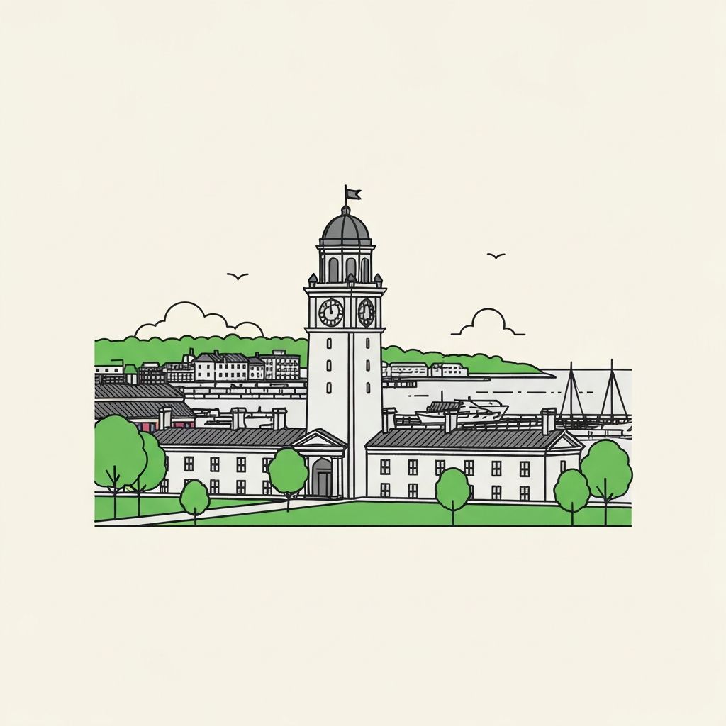 Halifax city landmark illustration