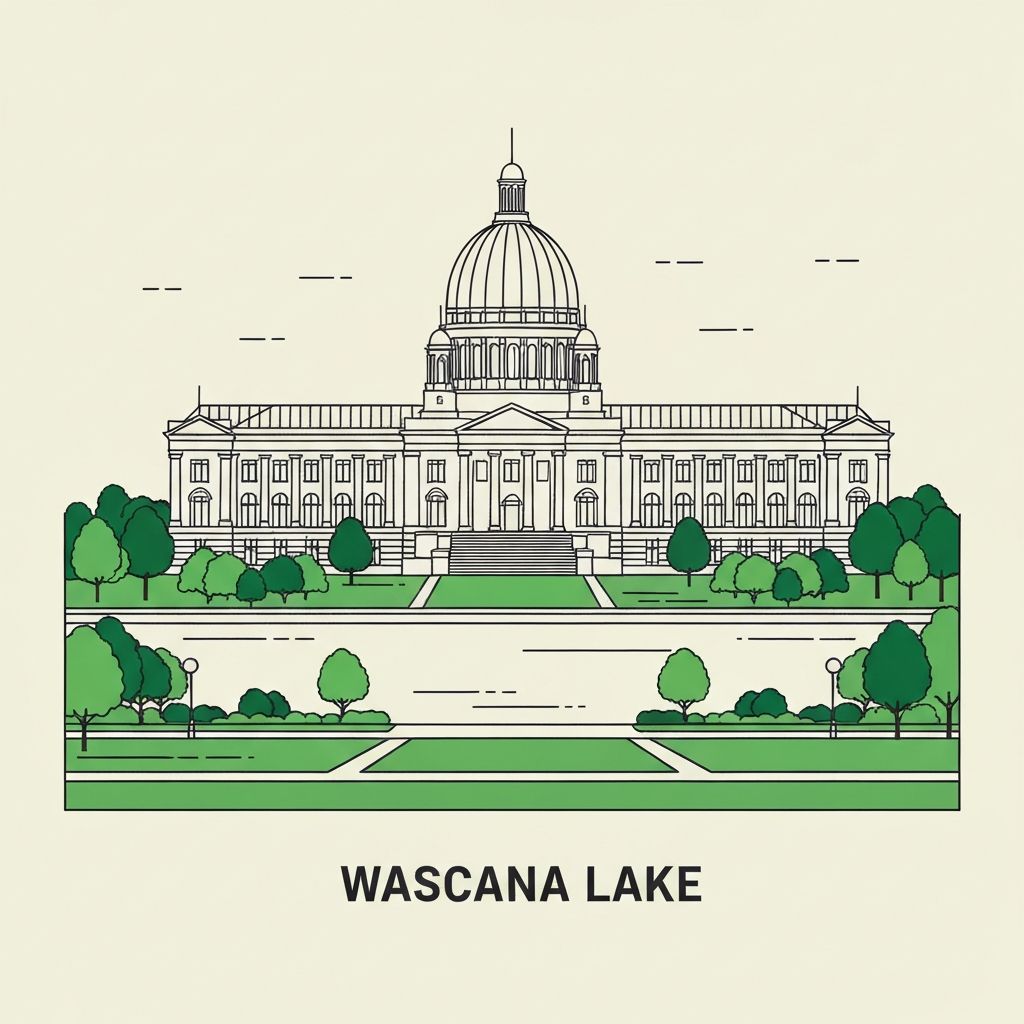 Regina city landmark illustration