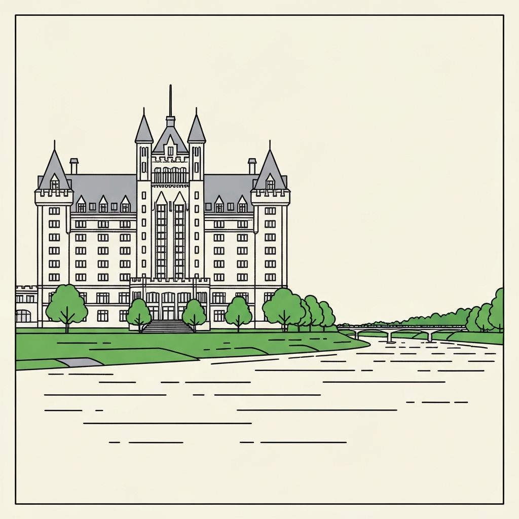 Saskatoon city landmark illustration