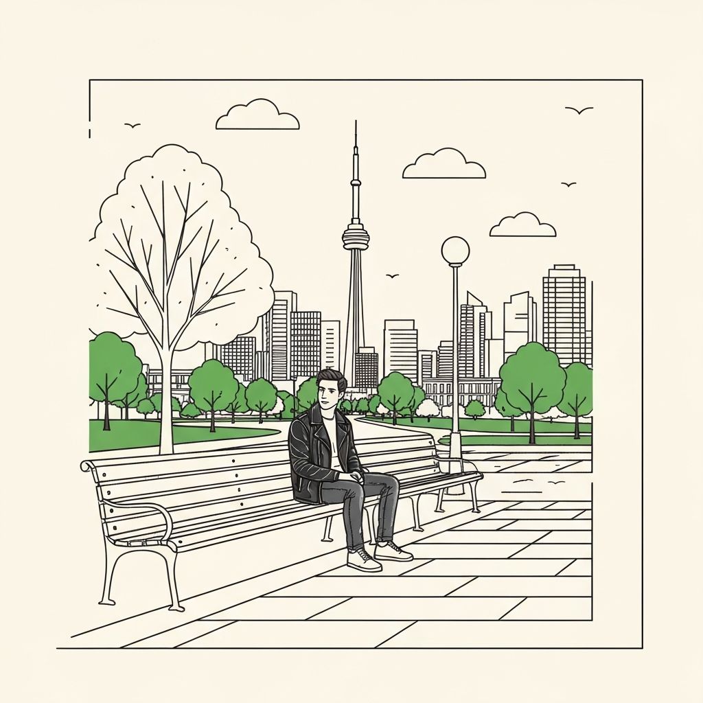 Toronto city landmark illustration